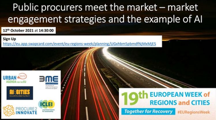 AI4Cities to co-host session on public procurement market engagement